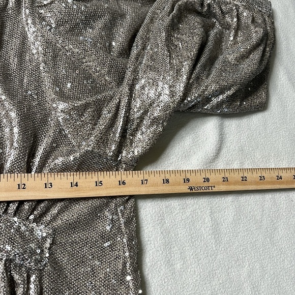 Saltwater Luxe Women Dress Large Wren Sequin Plunge Maxi Gold  size Medium - Picture 16 of 16